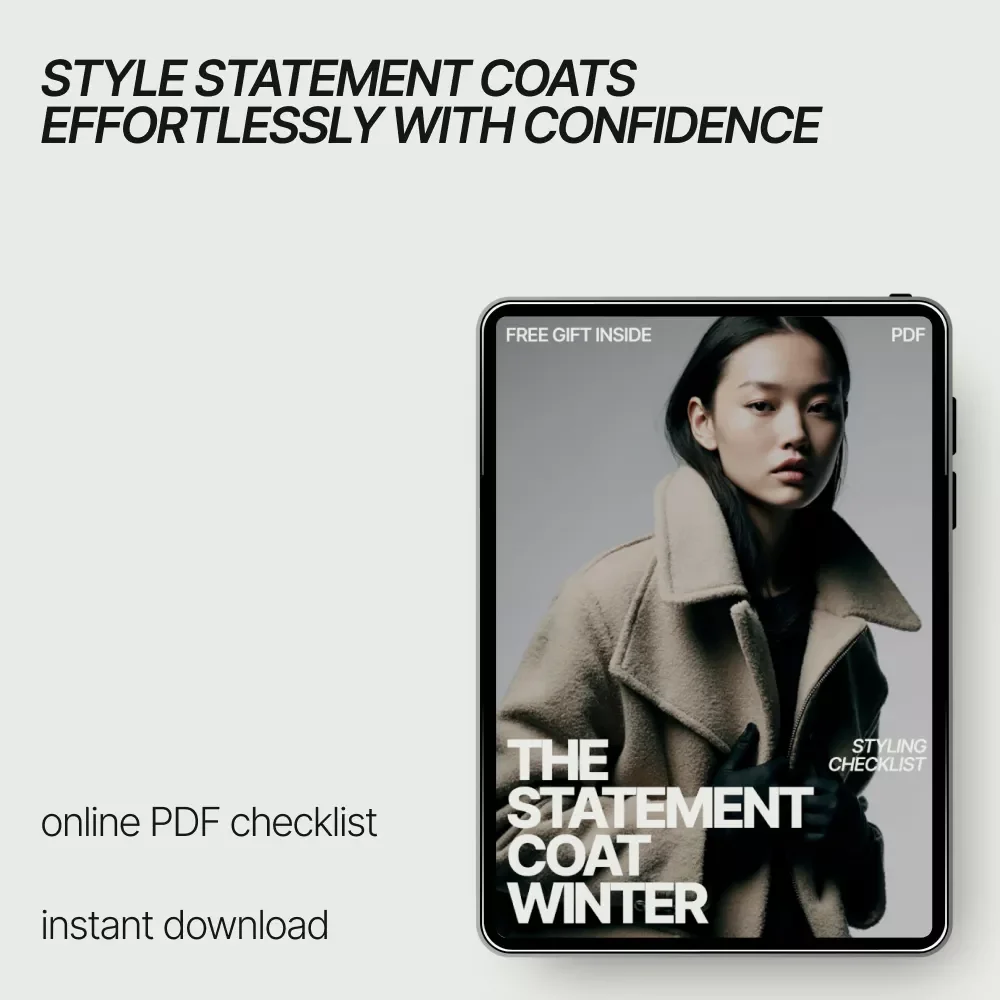 The Statement Coat Winter Styling Checklist – Winter Outfit Guide, Statement Coat Styling, Digital Fashion Checklist, Capsule Wardrobe Tool