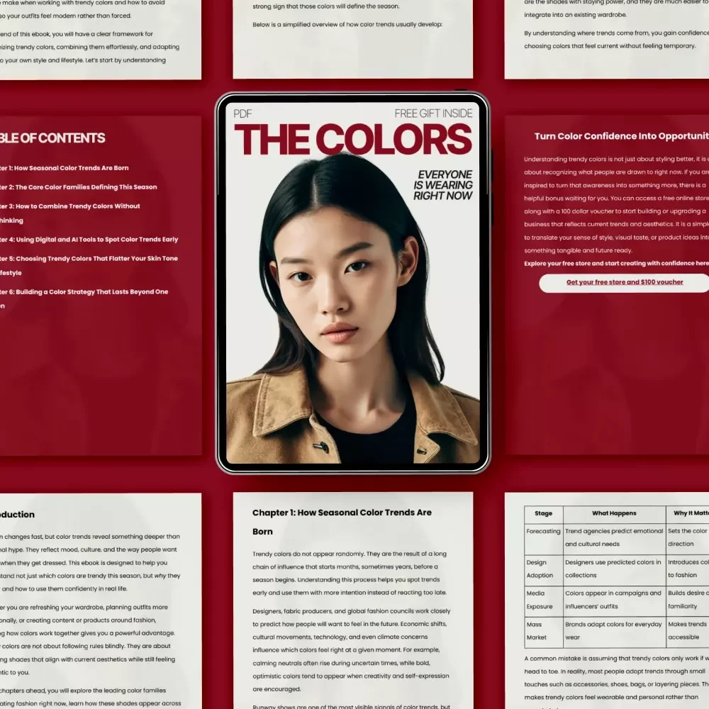 The Colors Everyone Is Wearing Right Now – Trend Forecast Ebook | Discover What Are Trendy Colors This Season for Fashion & Lifestyle
