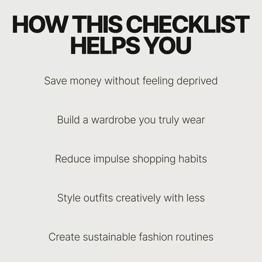 Your No-Buy Year Checklist | Digital Download Wardrobe Reset Guide, No-Buy Year Planner, Sustainable Fashion Checklist, Minimalist Clothing Challenge