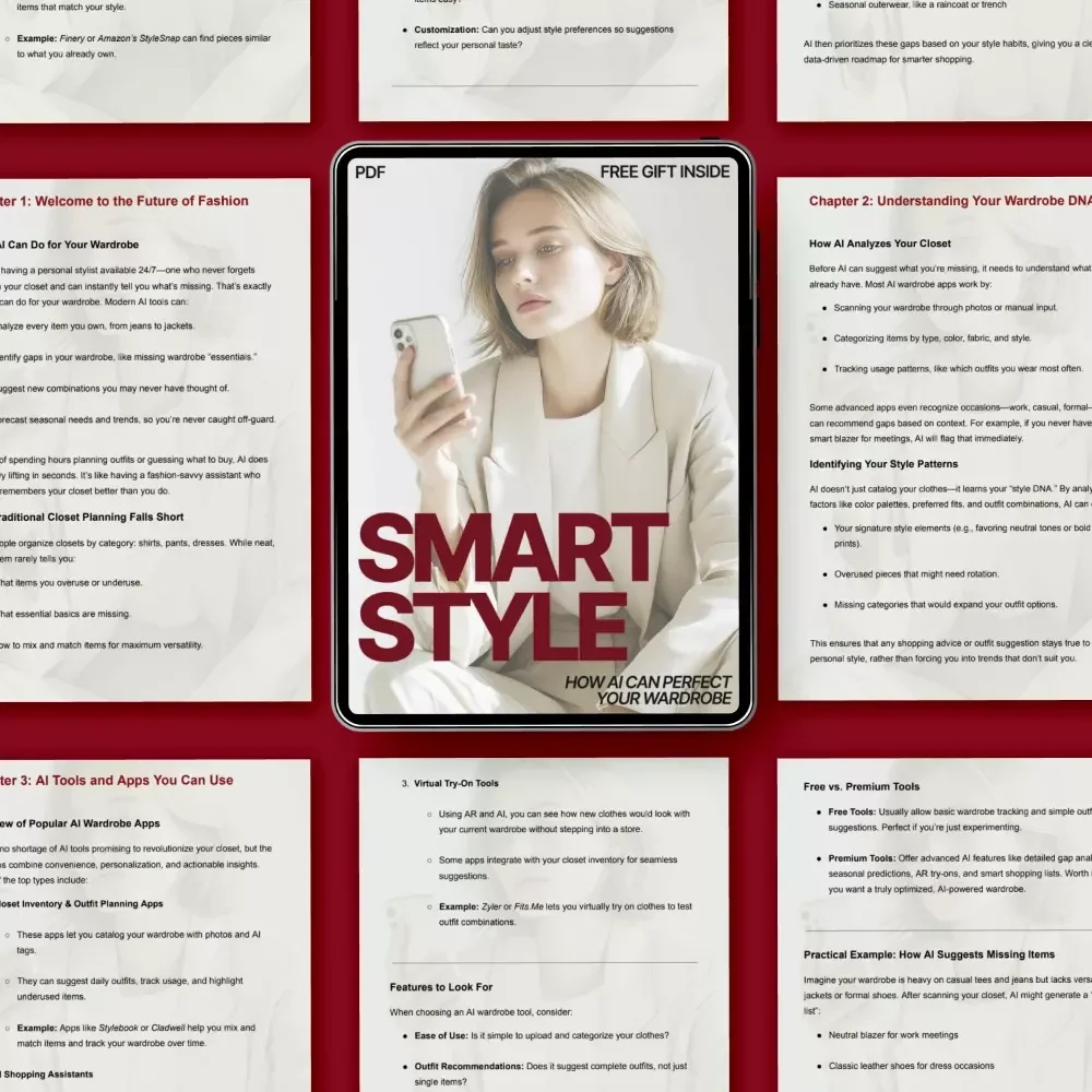 Smart Style: How AI Can Perfect Your Wardrobe – AI Fashion Guide, Smart Closet Planning Ebook, ai that tells you what's missing from your wardrobe