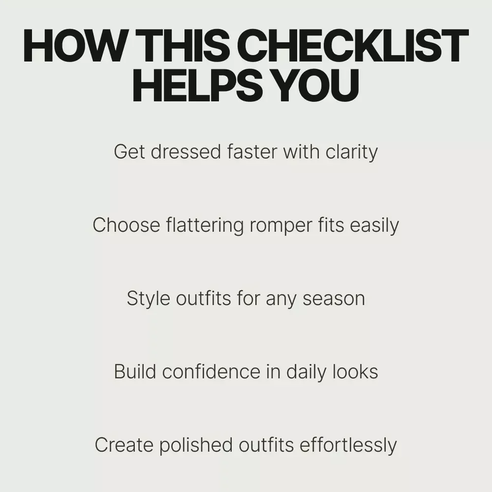 Romper Ready: Your Ultimate Style Checklist – How to Wear a Romper with Confidence | Easy Digital Fashion Checklist