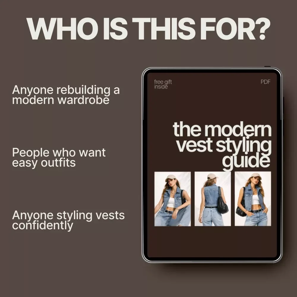 The Modern Vest Styling Guide | Ebook on how to style a vest in casual and smart outfits | Everyday to Polished Outfit Inspiration