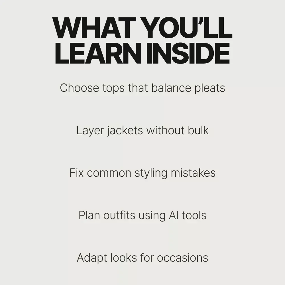 Pleats That Move With Your Style – A Practical Style Guide on how to style a pleated skirt with tops and jackets for Everyday & Occasion Wear