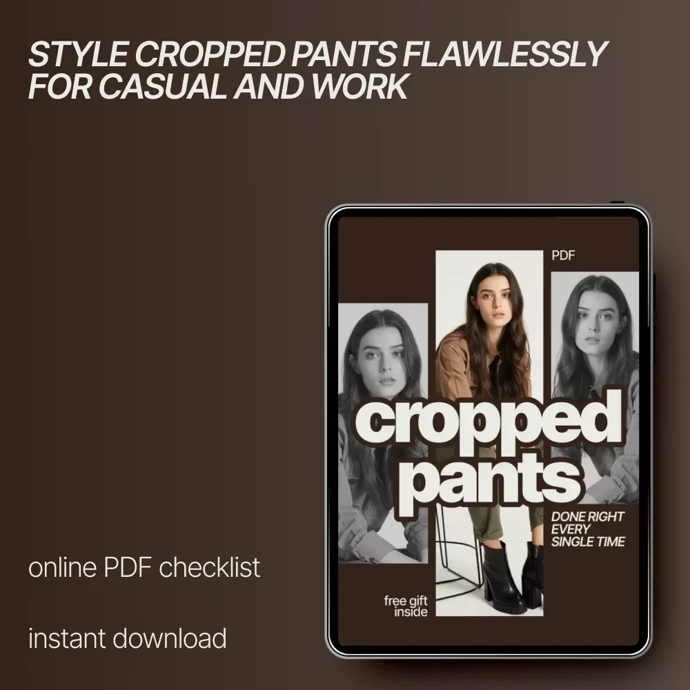 Cropped Pants Done Right Every Single Time | Cropped Pants Styling Guide, Office & Casual Outfit Checklist, Proportion & Shoe Pairing eBook, Digital Download