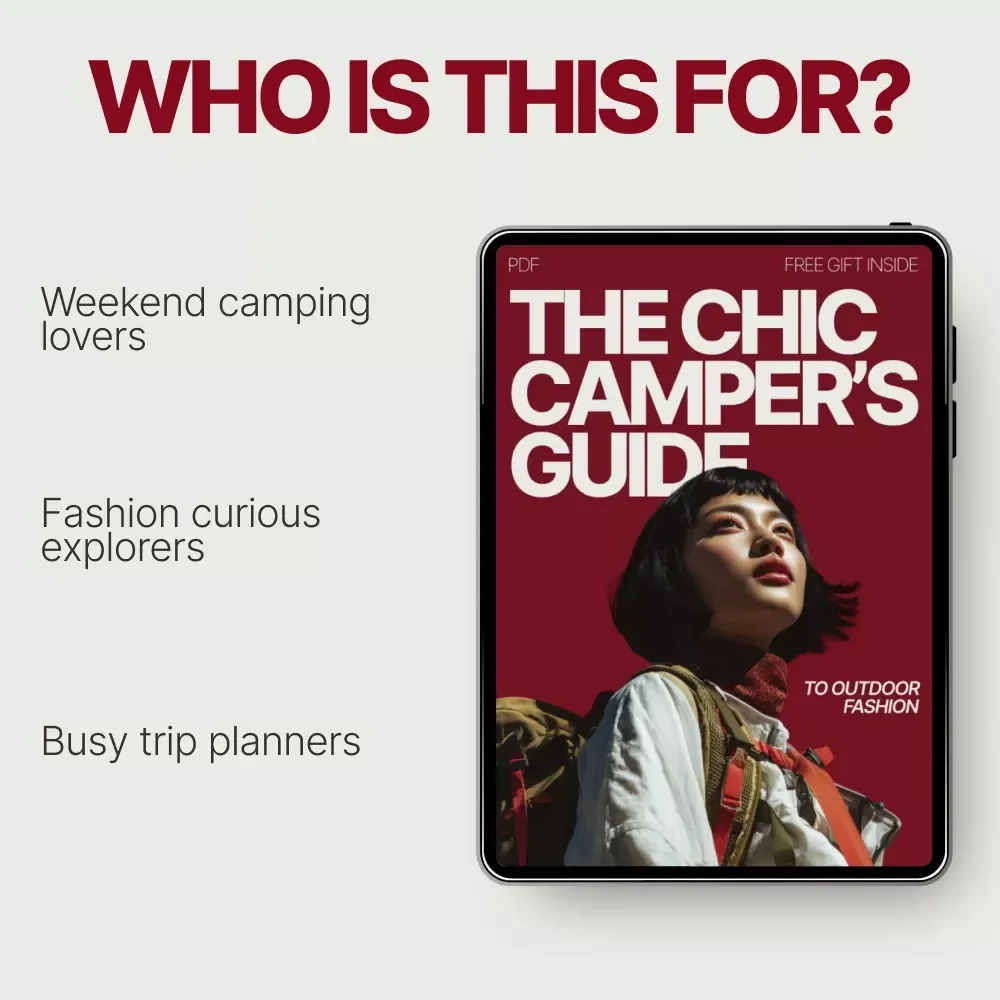 The Chic Camper’s Guide to Outdoor Fashion – A Stylish Guide on how to dress for a camping trip in style | Digital Download