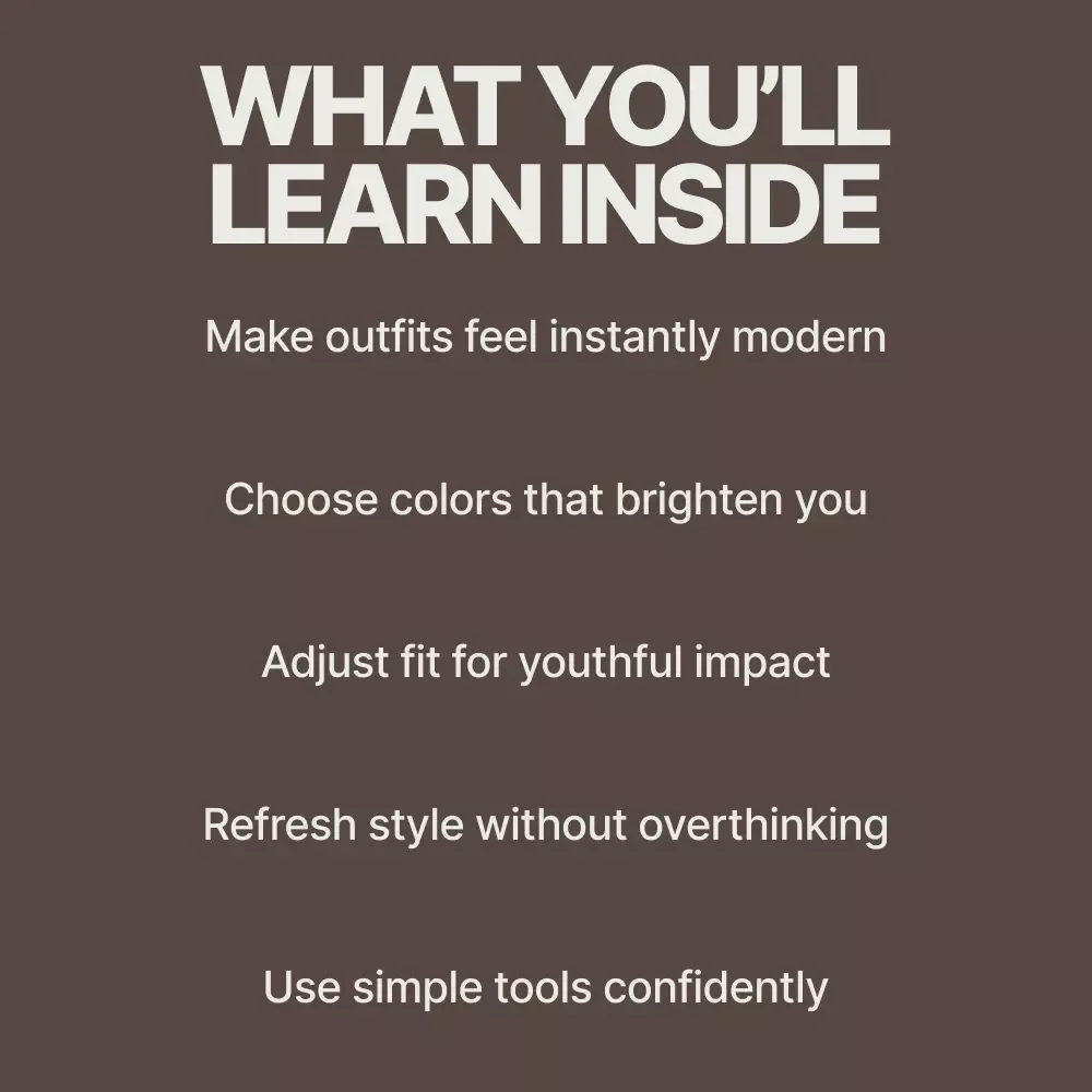 A Guide to Dressing Younger Without Trying Too Hard – Effortless Style eBook on what to wear to look younger without trying too hard