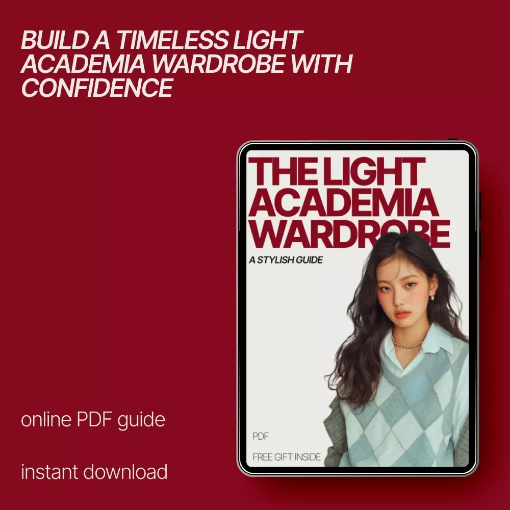 The Light Academia Wardrobe: A Stylish Guide | Light Academia Outfit Ideas, Elegant Capsule Style Guide, Digital Fashion Download
