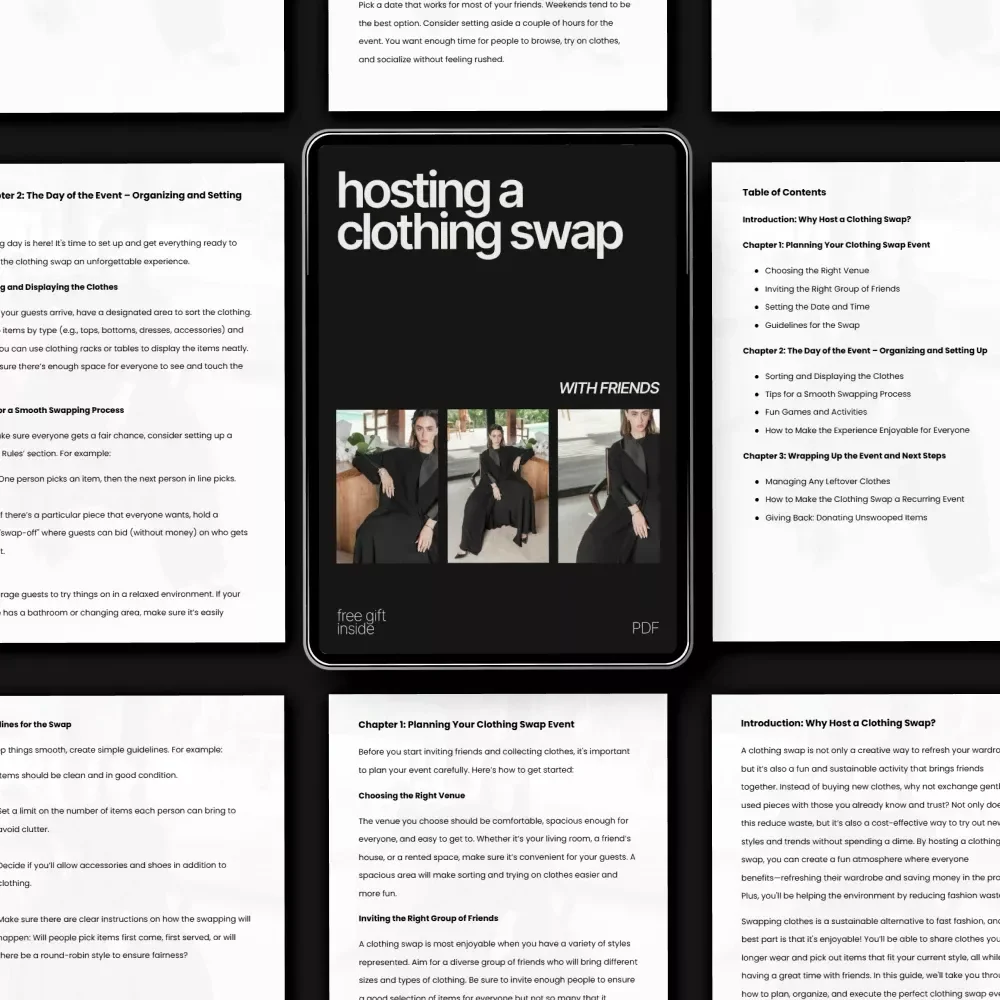 Hosting a Clothing Swap with Friends | Clothing Swap Guide, Sustainable Fashion Party Planner, Digital Download eBook & Checklist