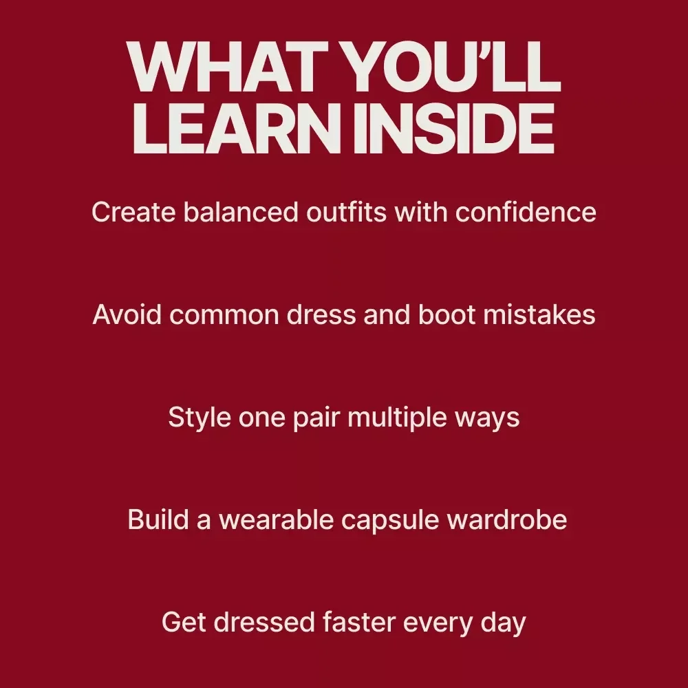 Where Dresses Meet Ankle Boots – Digital Style Guide for Styling Ankle Boots with Dresses, Skirts & Capsule Wardrobes