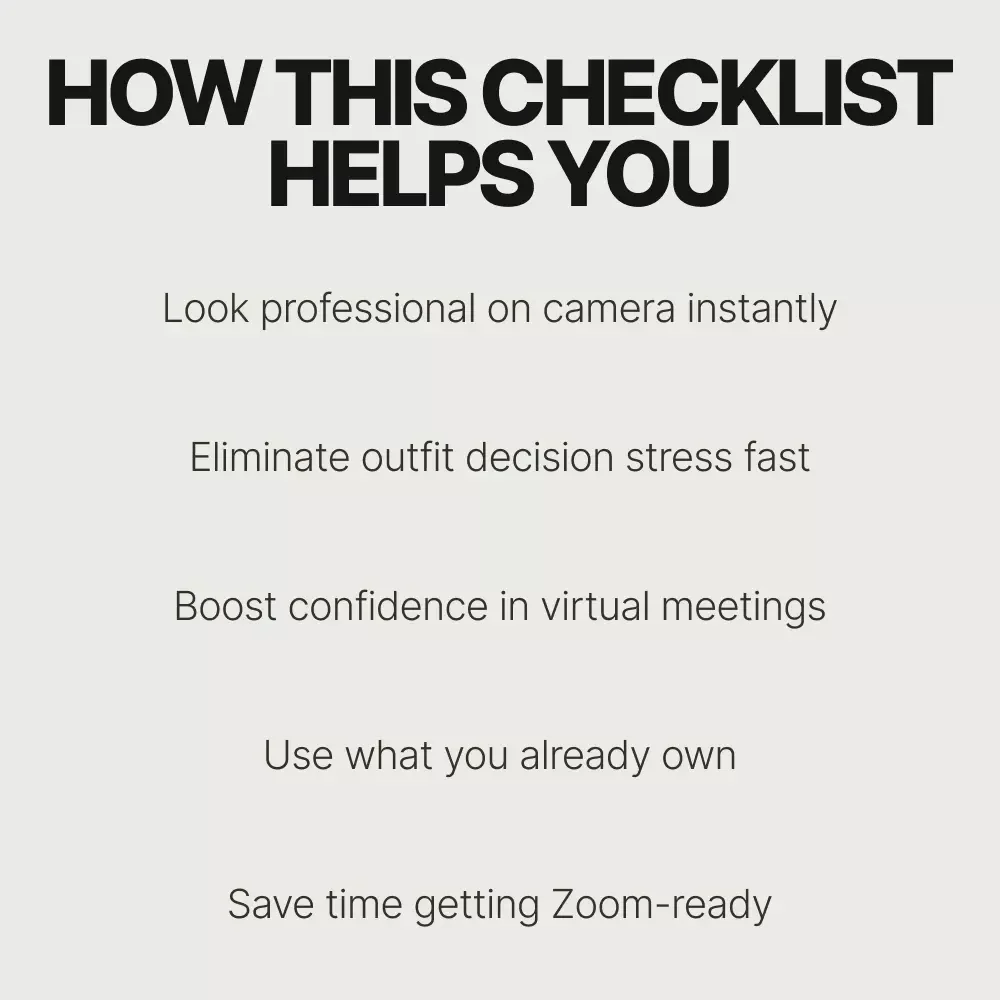Zoom-Ready From the Waist Up – Smart Checklist for Polished Zoom Meeting Outfits From the Waist Up | Look Professional on Camera Fast