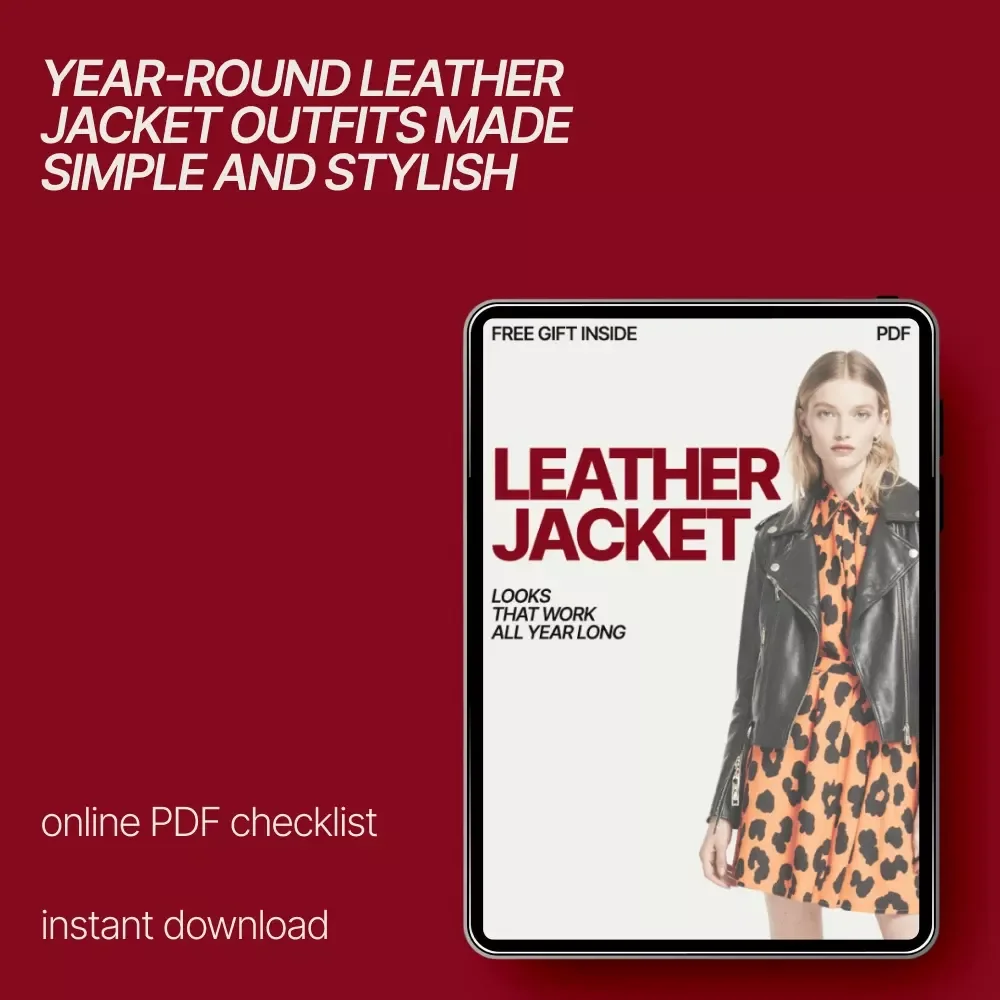 Leather Jacket Looks That Work All Year Long – Checklist for How to Style a Leather Jacket for Different Seasons, Year-Round Outfit Styling Guide, Digital Download