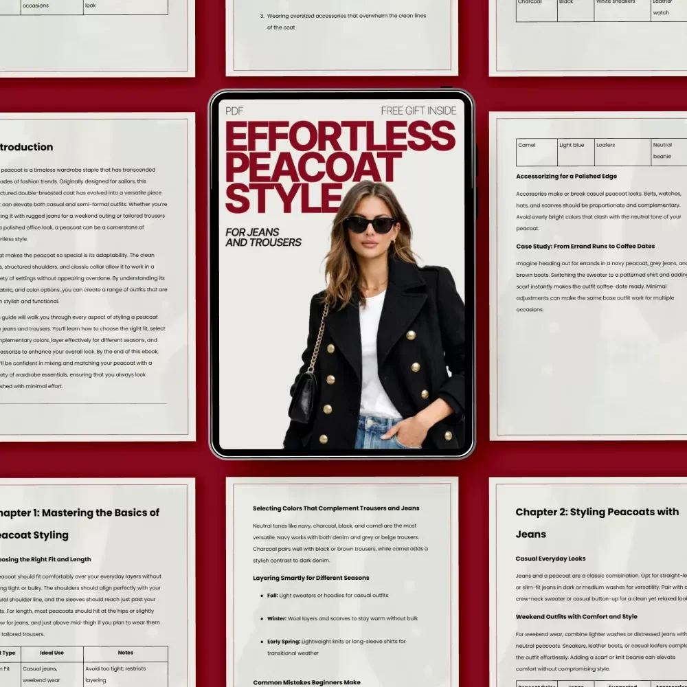 Effortless Peacoat Style for Jeans and Trousers – How to Style a Peacoat with Trousers and Jeans | Men’s & Women’s Outfit Guide eBook