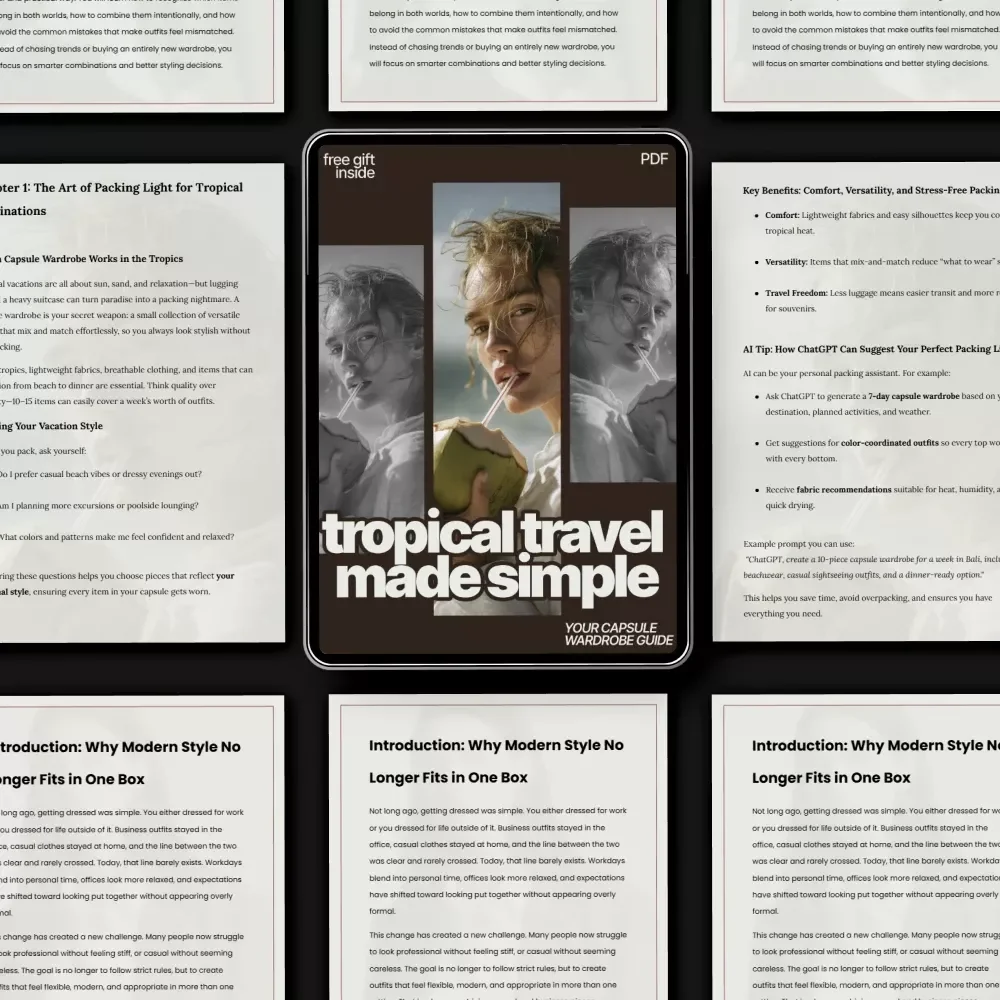 Tropical Travel Made Simple: Your Capsule Wardrobe Guide – A Smart Capsule Wardrobe for a Tropical Vacation, Easy Packing & Outfit Planning Digital Guide