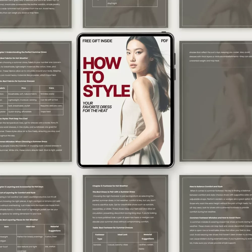 How to Style Your Favorite Dress for the Heat – eBook Guide on How to Style a Summer Dress for Hot Weather, Chic Warm-Weather Outfit Ideas