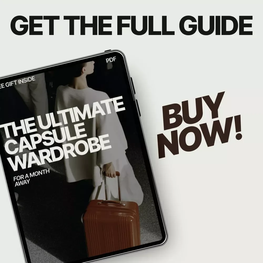 The Ultimate Capsule Wardrobe for a Month Away | Capsule Wardrobe for a Month Long Trip eBook | Smart Packing, Travel Style Guide