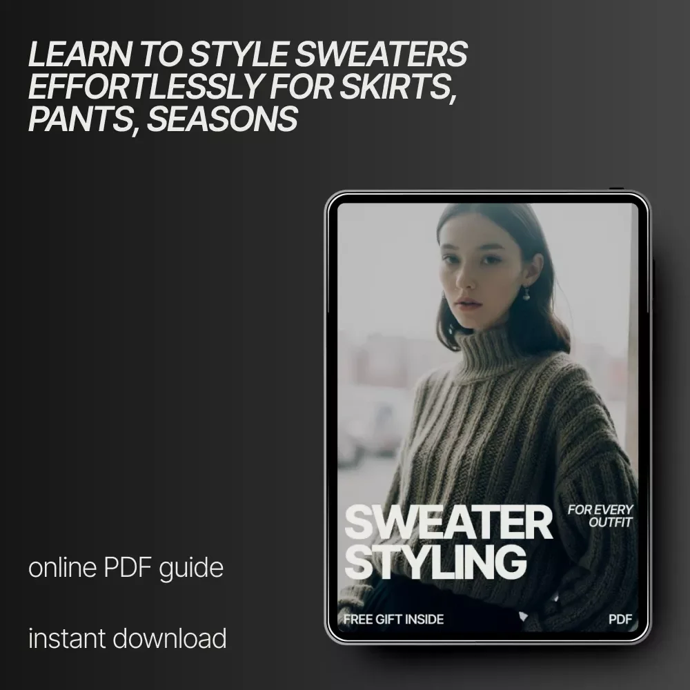 Sweater Styling for Every Outfit – Easy Guide on How to Style a Knit Sweater with Skirts and Pants | Everyday Chic Digital Guide