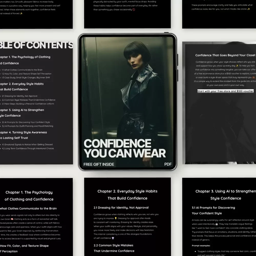 Confidence You Can Wear – A Style & Mindset Guide on Why Clothes Affect Self Confidence | Everyday Outfit Psychology & AI Styling Prompts