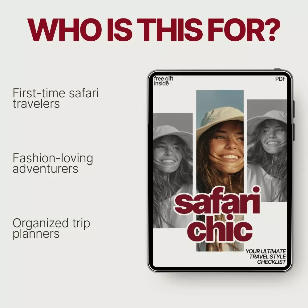 Safari Chic: Your Ultimate Travel Style Checklist | Safari Packing Guide for Effortless Travel Style for a Safari Trip | Digital Download