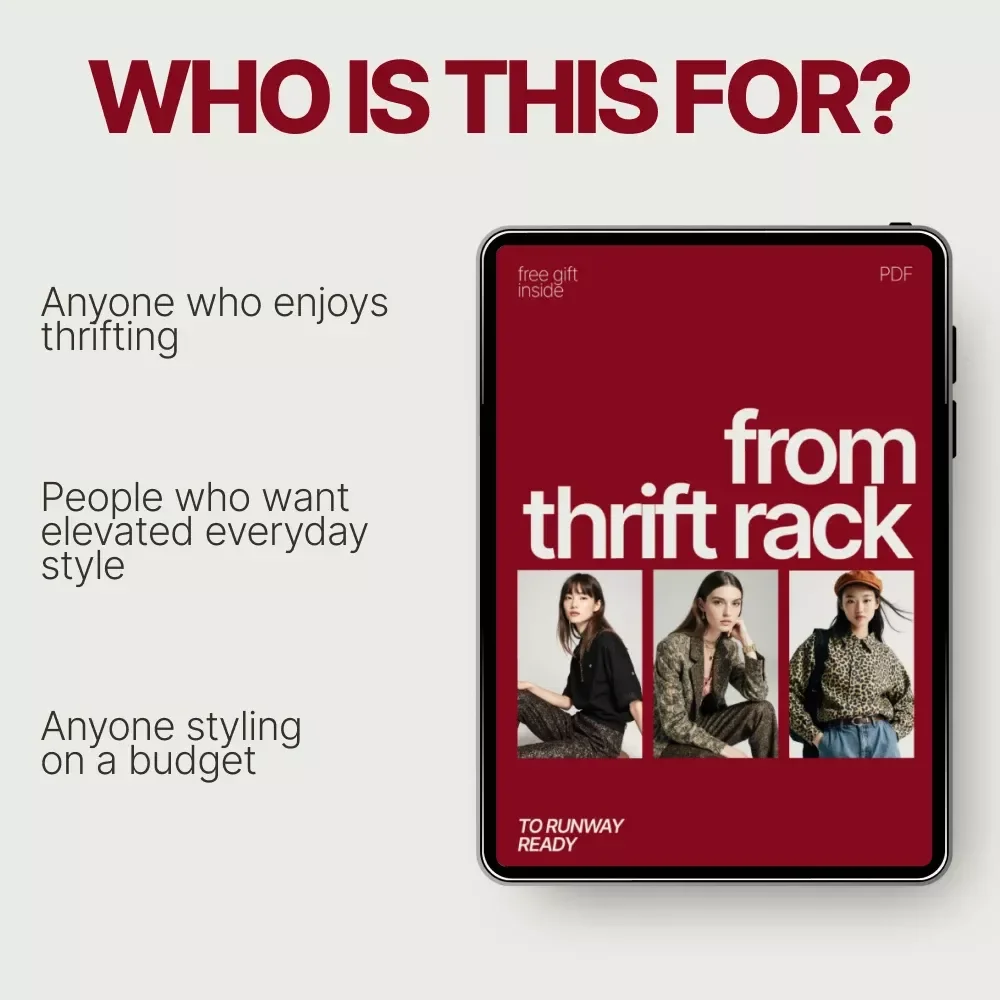 From Thrift Rack to Runway Ready – How to Make Thrifted Clothes Look Designer | Budget Styling eBook & Wardrobe Upgrade Guide
