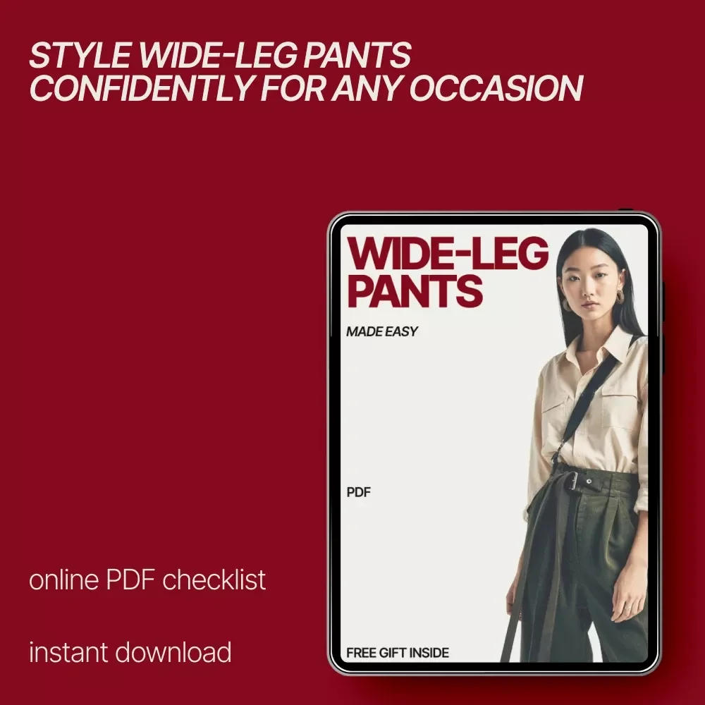 Wide-Leg Pants Made Easy | Digital Styling Guide, Outfit Guide for Wide-Leg Pants, Everyday & Workwear Fashion Download