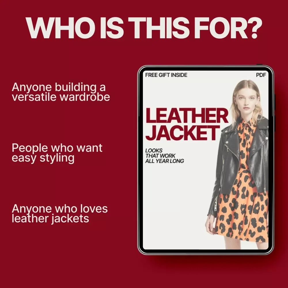 Leather Jacket Looks That Work All Year Long – Checklist for How to Style a Leather Jacket for Different Seasons, Year-Round Outfit Styling Guide, Digital Download