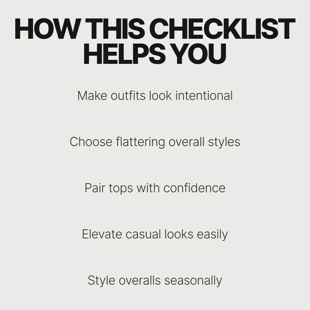 Overalls, But Make Them Chic: The Ultimate Styling Checklist – How to Style Overalls with Confidence | Trendy Fashion Digital Download