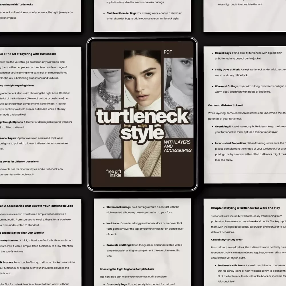 Turtleneck Style with Layers and Accessories | Ebook Guide on How to Style a Turtleneck with Layers and Accessories | Modern Layering & Accessory Styling