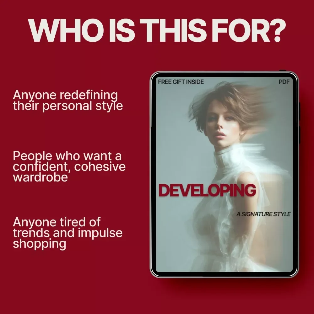 Developing a Signature Style – Personal Style Guide, Wardrobe Essentials eBook, Fashion Identity Workbook, Digital Download