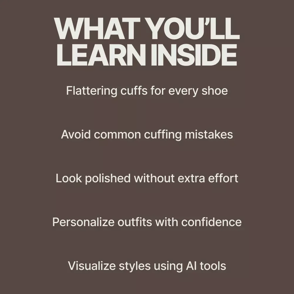 Styling Jeans with Every Shoe Type | Ultimate Denim Cuffing Guide | Sneakers Boots Heels Fashion PDF