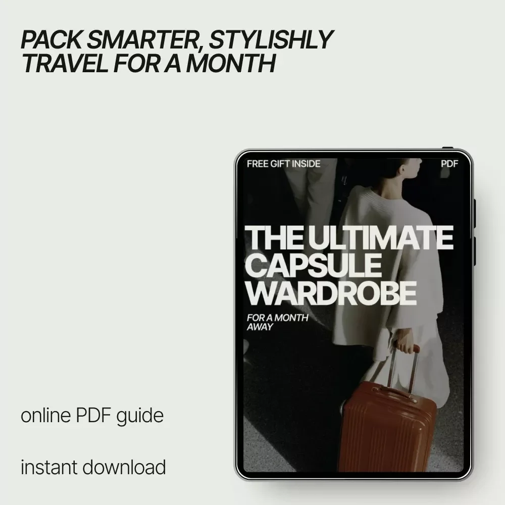 The Ultimate Capsule Wardrobe for a Month Away | Capsule Wardrobe for a Month Long Trip eBook | Smart Packing, Travel Style Guide