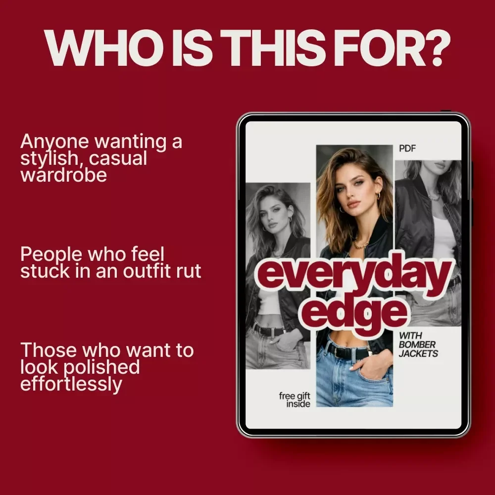 Everyday Edge With Bomber Jackets | Ebook Download | Learn How to Style a Bomber Jacket with Casual Outfits | PDF Styling Guide