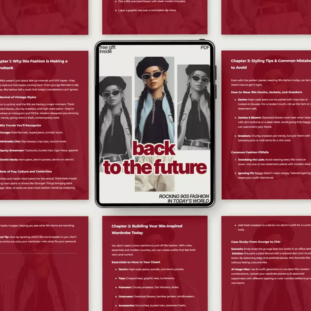Back to the Future: Rocking 90s Fashion in Today’s World – Digital Style Guide | Vintage 90s Fashion How to Wear Now | Modern Outfit Tips & AI Styling