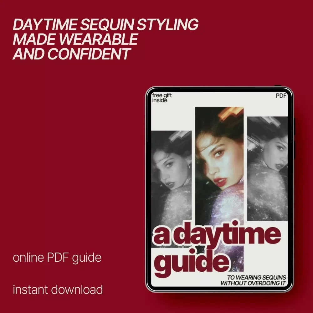A Daytime Guide to Wearing Sequins Without Overdoing It | How to Wear Sequins During the Day Style Guide, Digital Fashion eBook for Everyday Outfits