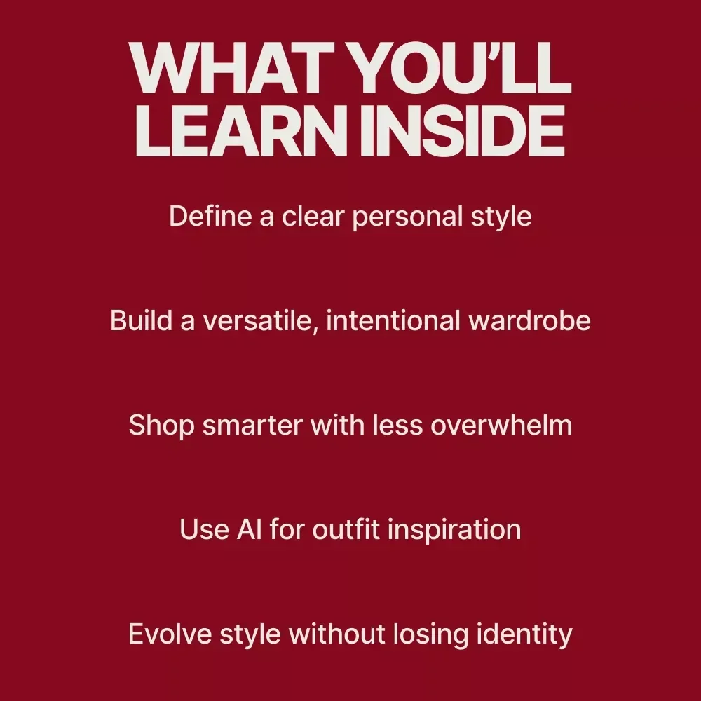 Developing a Signature Style – Personal Style Guide, Wardrobe Essentials eBook, Fashion Identity Workbook, Digital Download