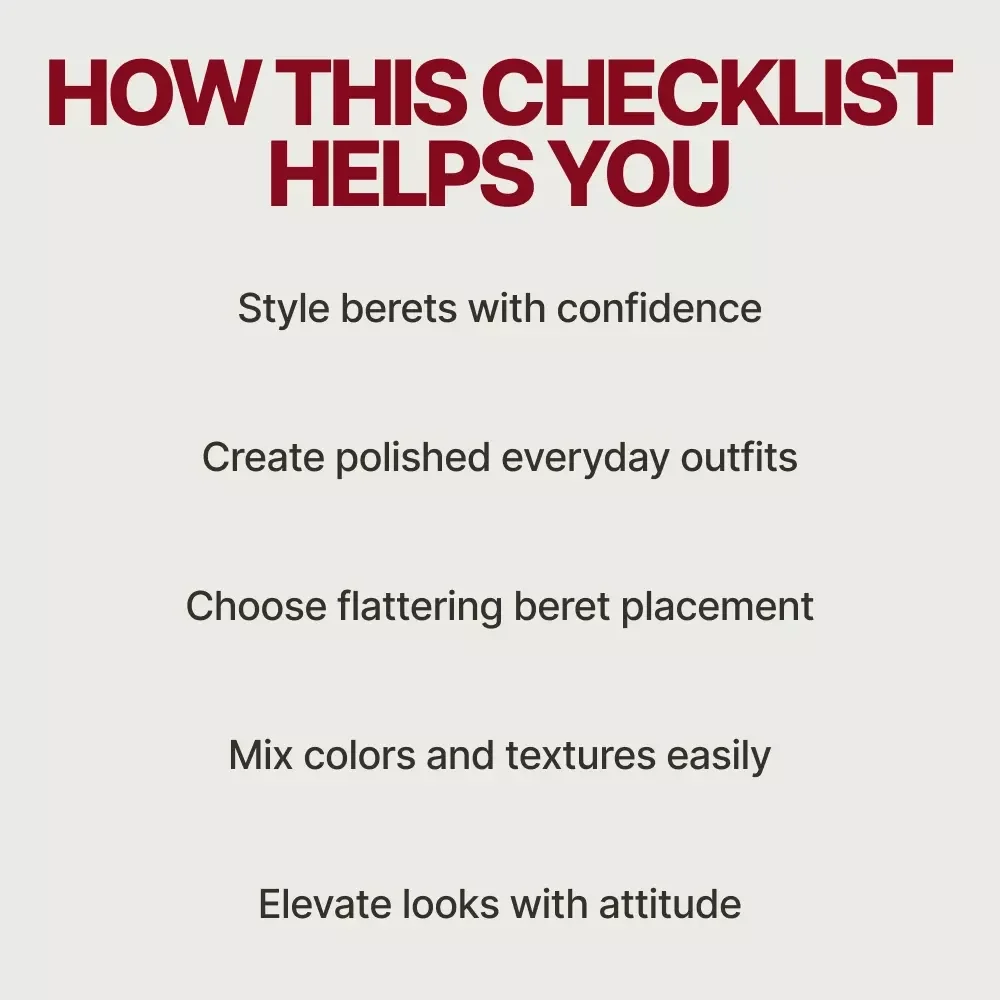 Chic & Cozy: The Ultimate Beret Style Checklist | how to wear a beret Guide for Effortless Parisian & Modern Looks
