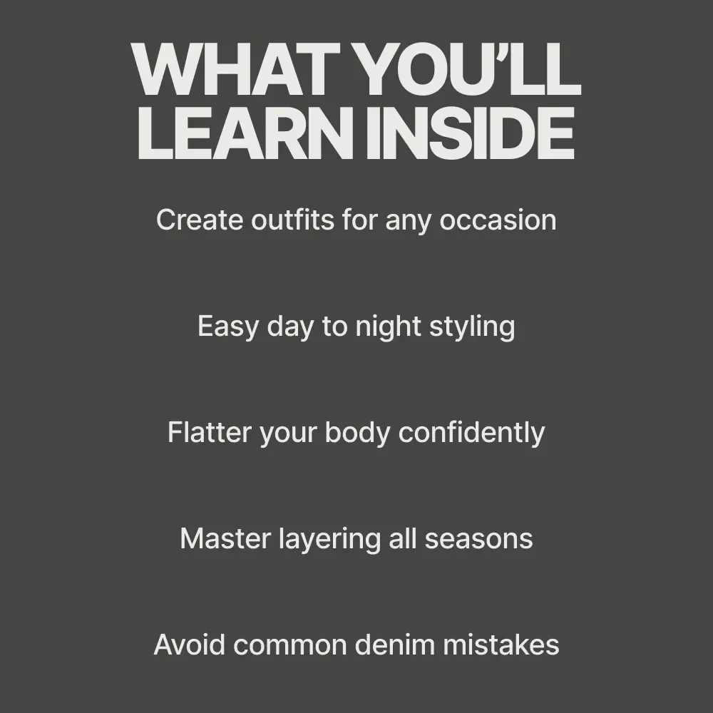Your Denim Skirt for Every Occasion – eBook Guide on How to Style a Denim Skirt for Casual and Dressy Looks, Everyday to Evening Outfit Styling