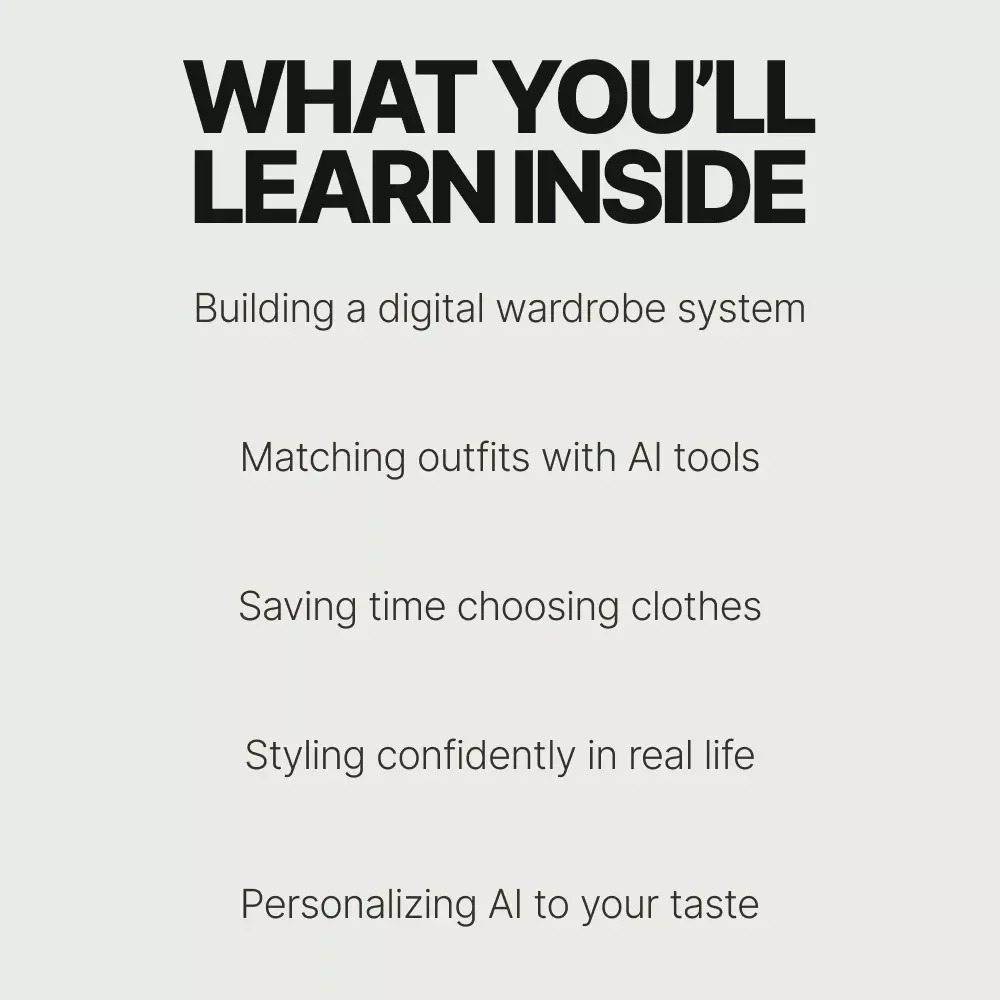 Wardrobe Wizardry with AI – Smart Fashion Ebook Using ai to match clothes from your wardrobe, Digital Styling Guide, Modern Outfit Planner Download