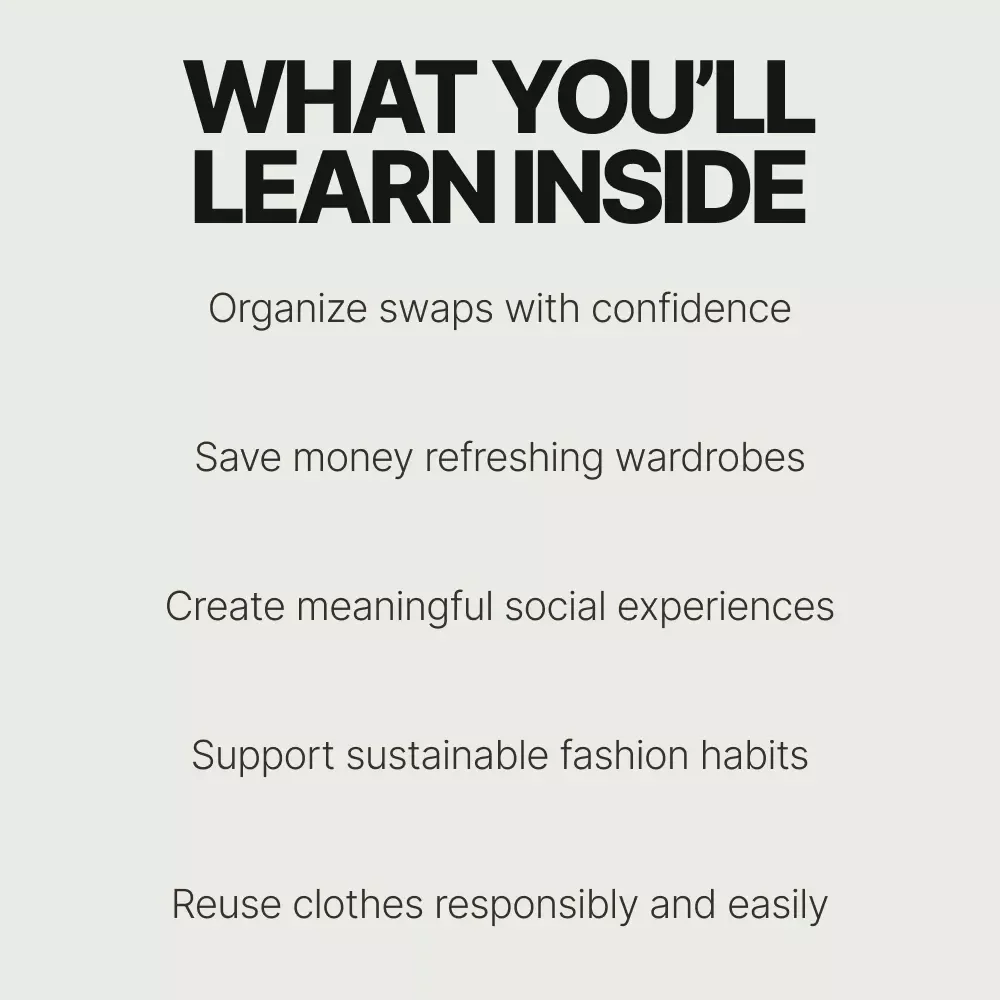 Hosting a Clothing Swap with Friends | Clothing Swap Guide, Sustainable Fashion Party Planner, Digital Download eBook & Checklist