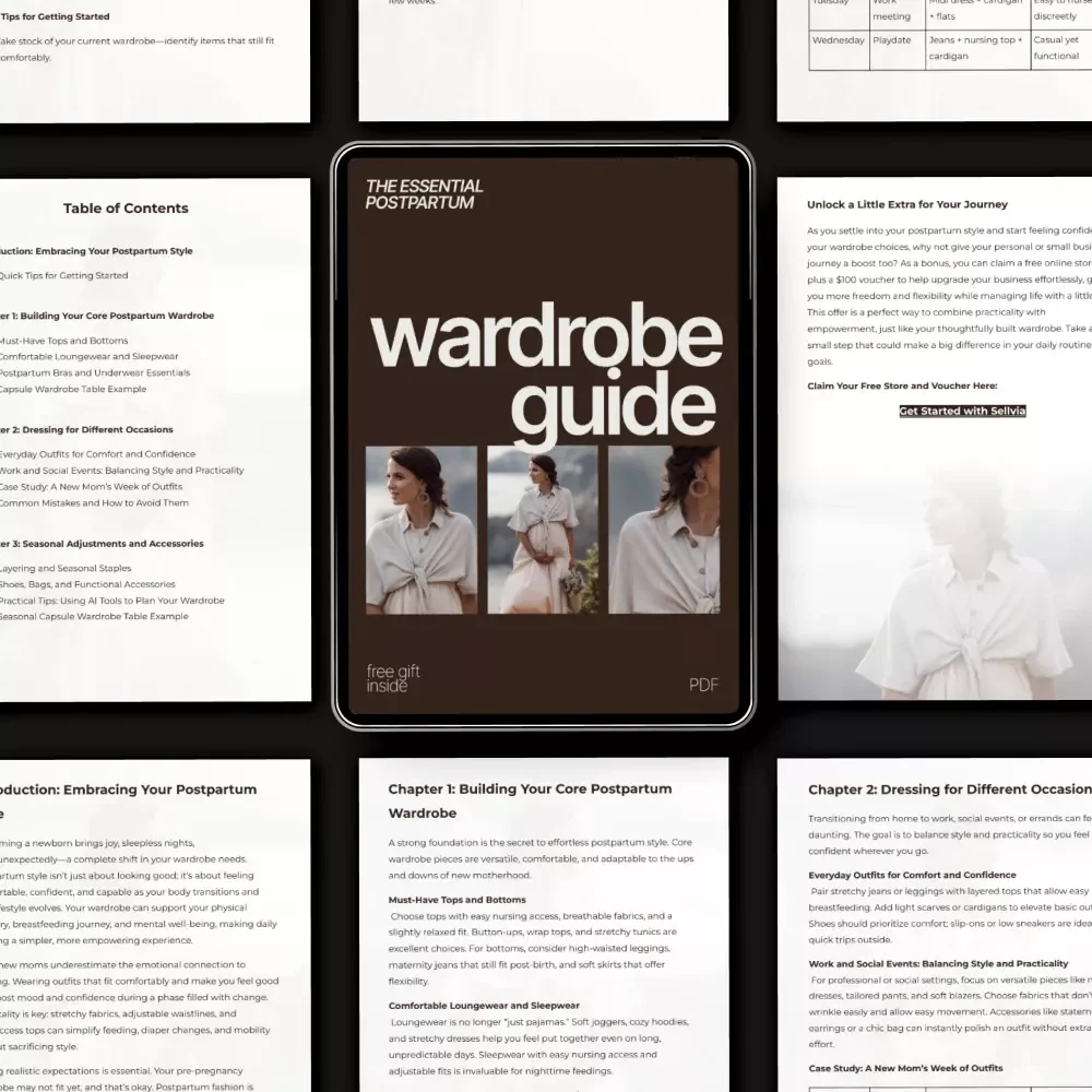 The Essential Postpartum Wardrobe Guide – Practical Style Reset for New Moms | Postpartum Wardrobe Essentials Digital Guide
