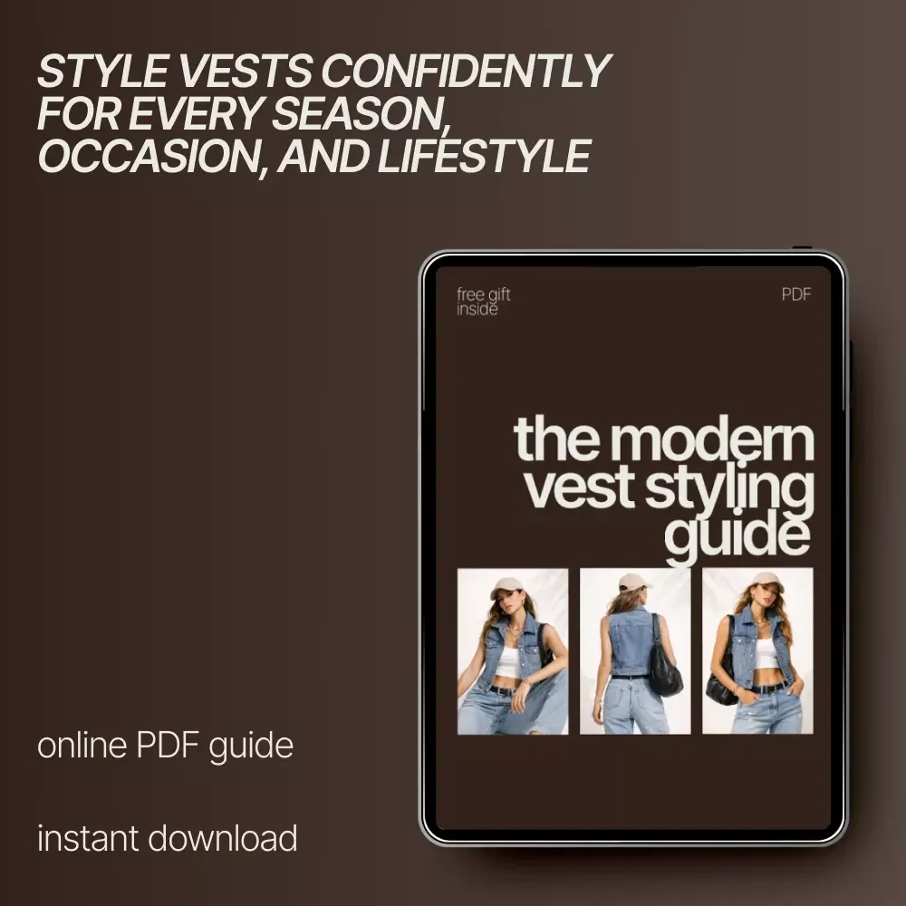 The Modern Vest Styling Guide | Ebook on how to style a vest in casual and smart outfits | Everyday to Polished Outfit Inspiration