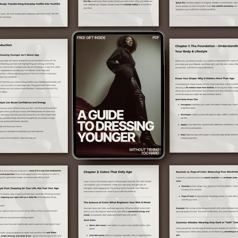A Guide to Dressing Younger Without Trying Too Hard – Effortless Style eBook on what to wear to look younger without trying too hard