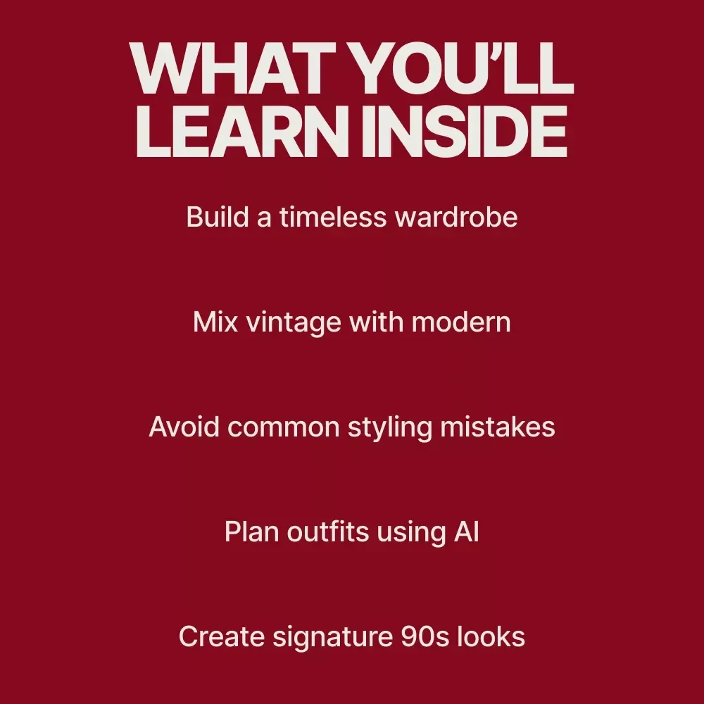 Back to the Future: Rocking 90s Fashion in Today’s World – Digital Style Guide | Vintage 90s Fashion How to Wear Now | Modern Outfit Tips & AI Styling