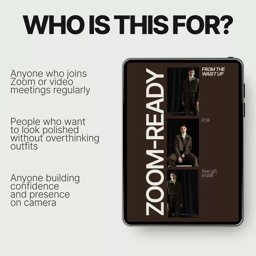 Zoom-Ready From the Waist Up – Smart Checklist for Polished Zoom Meeting Outfits From the Waist Up | Look Professional on Camera Fast