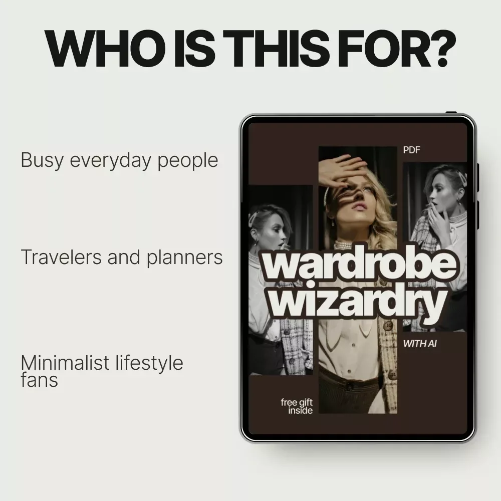 Wardrobe Wizardry with AI – Smart Fashion Ebook Using ai to match clothes from your wardrobe, Digital Styling Guide, Modern Outfit Planner Download