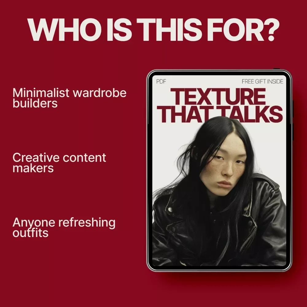 Texture That Talks: A Style Guide on How to Make Outfit Textures Pop | Fashion Texture Styling eBook | Layering, Fabric Contrast & Visual Balance
