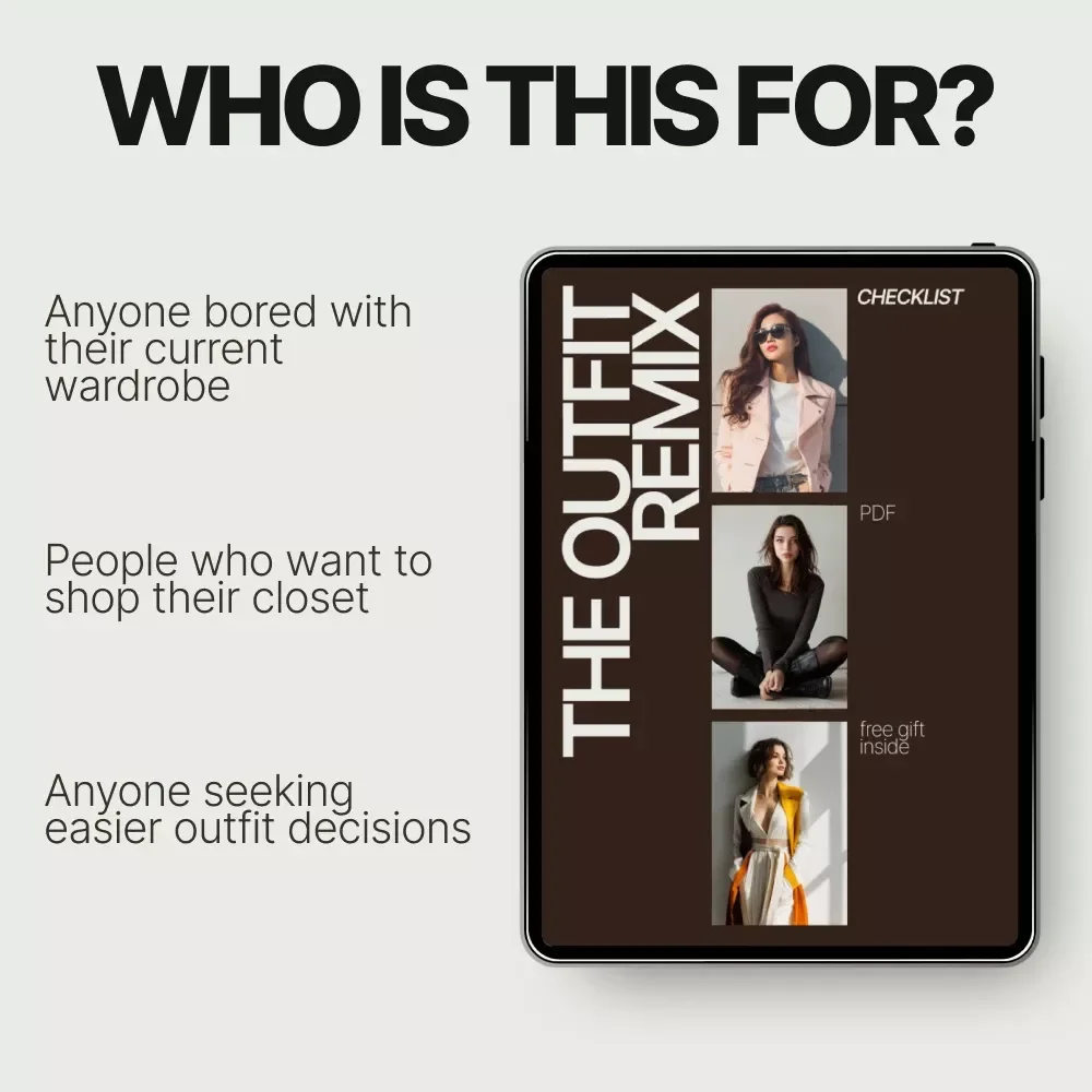 The Outfit Remix Checklist – Digital Download Style Guide, Outfit Planning Checklist, Wardrobe Styling eBook for Mixing & Matching Clothes You Already Own