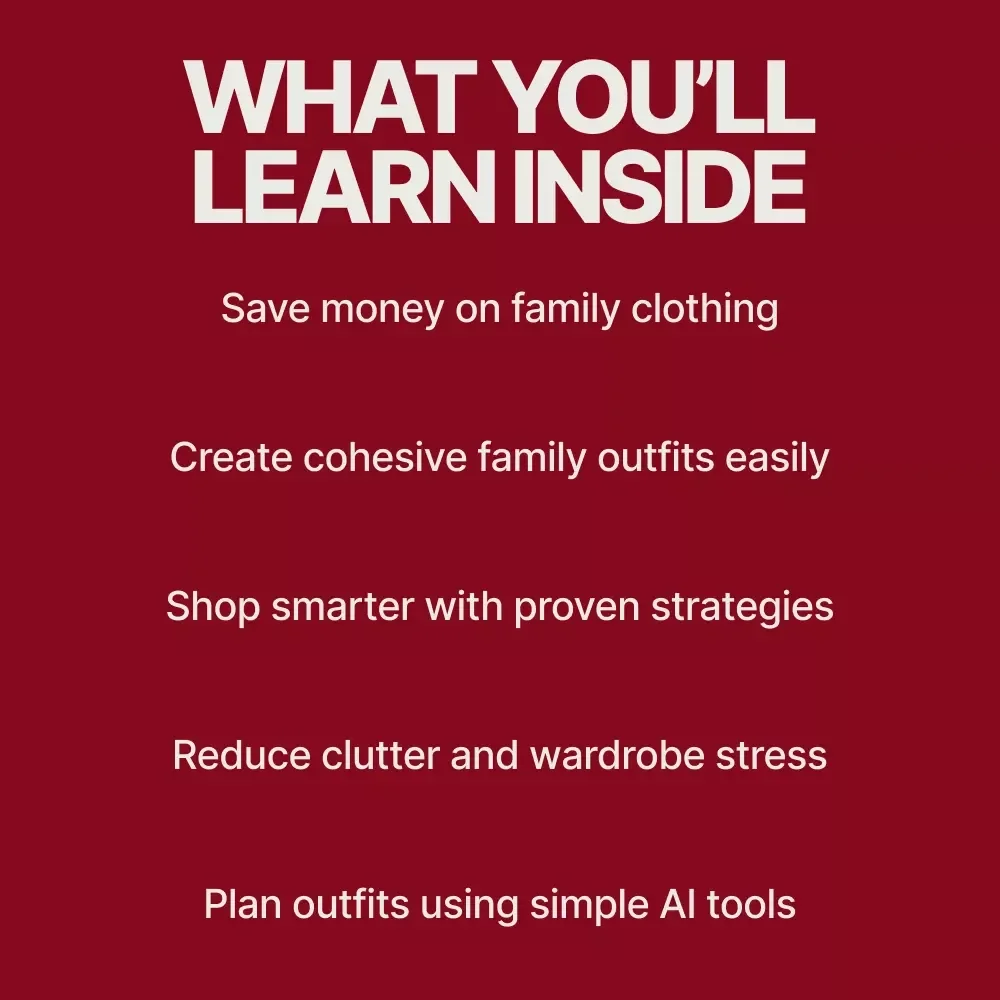 Family Style on a Budget – Affordable Family Fashion Guide, Budget Wardrobe Planner, Capsule Closet & Smart Shopping Digital Download