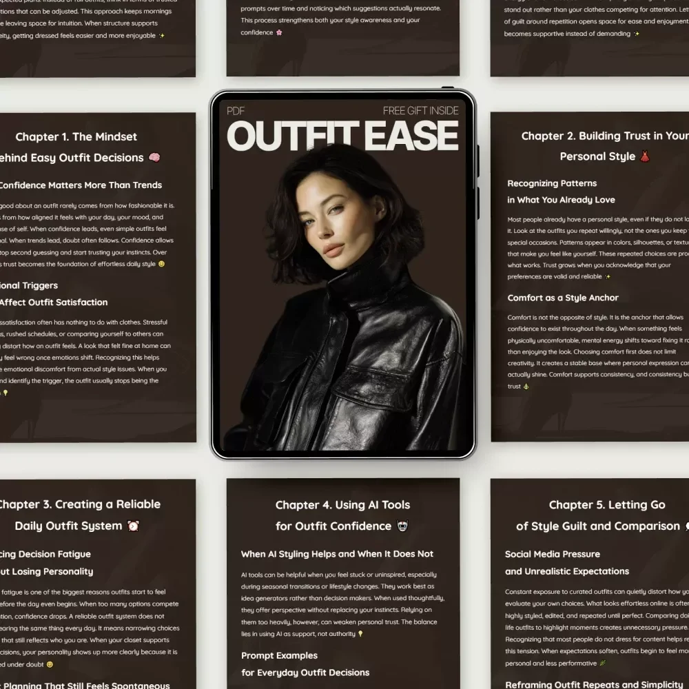 Outfit Ease – A Confidence-First Style Guide for How to Feel Good About Outfit Choices Every Day | Digital eBook Download