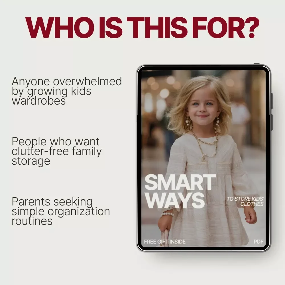 Smart Ways to Store Kids’ Clothes – Practical Ebook Guide for Parents | How to Store Kids’ Clothes Efficiently, Decluttering & Seasonal Organization