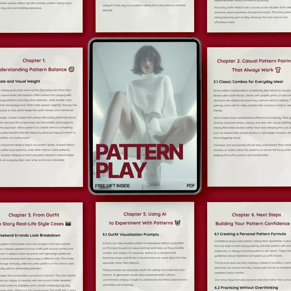 Pattern Play: A Casual Style eBook with Pattern Mixing Ideas for Casual Outfits | Easy Everyday Outfit Guide